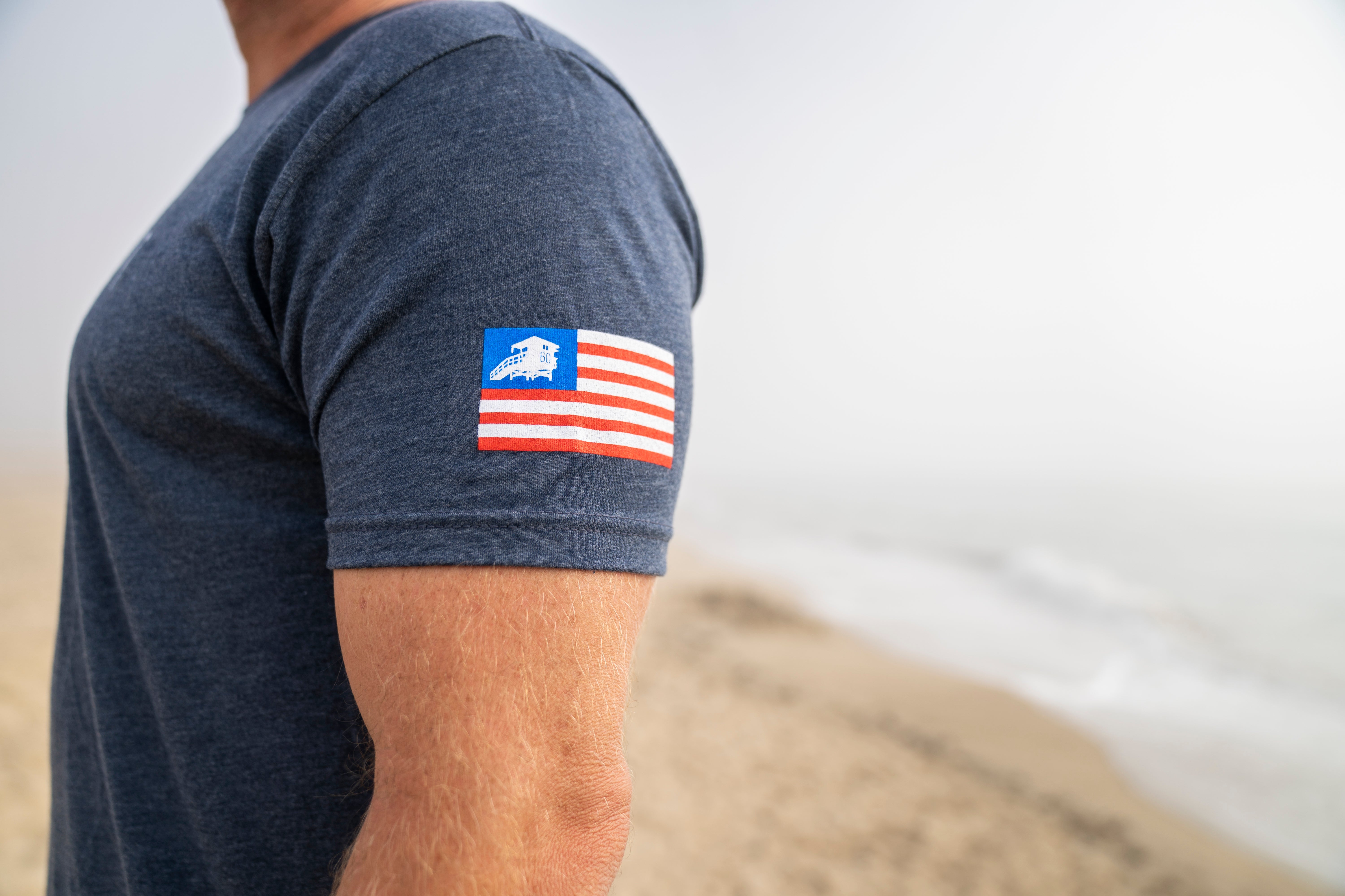 Short Sleeve Tee Shirt with T60 American Flag